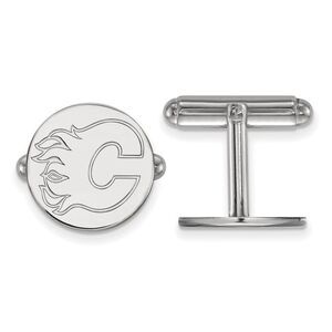 Sterling Silver NHL Calgary Flames Cuff Links